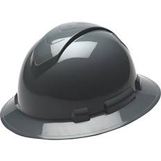 Grey Headgear Pyramex Pyramex Ridgeline Full Brim Hard Hat, 4-Point Ratchet Suspension, Slate Gray