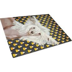 Kitchen Accessories Caroline's Treasures Chinese Crested Candy Corn Halloween Portrait Chopping Board