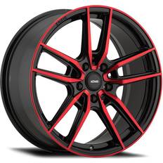 Car Rims Konig Myth Gloss Black with Red Tinted Clearcoat Wheel with Machined and Spokes 18 8. inches /5 4 mm Offset