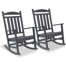 Gray Outdoor Rocking Chairs LuXeo Stanton Rocking Chair