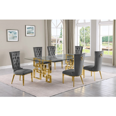 Glasses - Gray Dining Sets Best Quality Furniture Top Dining Set 7