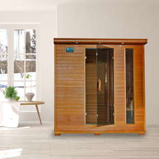 Sauna Rooms Heatwave 6-Person Cedar Infrared Sauna with 10 Carbon Cedar