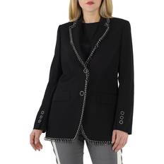 Burberry Women Blazers Burberry Black Sidon Ring-pierced Boxy Blazer, Brand US 2