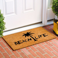 Plastic Entrance Mats Trinx Capodanno Beach Life Palm Tree