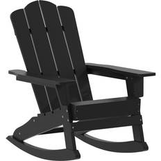 Black Outdoor Rocking Chairs Taylor & Logan All-Weather Rocking Adirondack