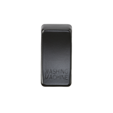 Knightsbridge Switch cover "marked WASHING MACHINE" matt black