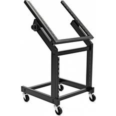 Gear4music 19'' 12U 9U Adjustable Studio Rack Trolley by Gear4music