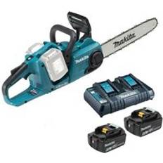 Makita DUC353 Twin 18v 36v lxt Cordless 35cm Chainsaw 2 x 6.0ah Batteries