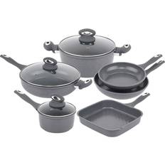 Pan sets Gr8 Home Forged Cookware Set with lid 9 Parts