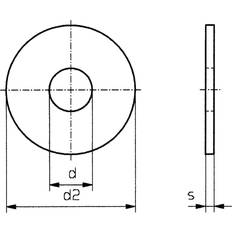 Rustfri stål Rund skiver Toolcraft Mellemlægsskive 2.7 mm 8 mm Rustfrit Stål 100 stk