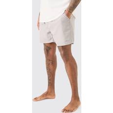 5XL Uimahousut boohooMAN Plus Man Signature Mid Length Swim Short - Grey