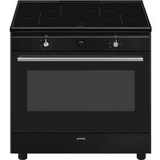 Smeg CX91IMBL Induction Range Cooker Black