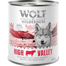 Wolf of Wilderness Hundefoder Kæledyr Wolf of Wilderness Økonomipakke: 12 800 Adult Single Protein High Valley Okse