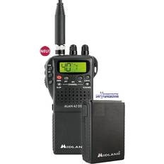 Midland alan 42 ds power pack handfunkgerät 4 watt am/fm mit akku pack bp42 Schwarz 220g