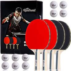 Upstreet Upstreet 4 Ping Pong Paddle 3-Star Balls