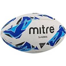 Mitre Mini Sabre Rugby Ball - White/Blue/Cyan