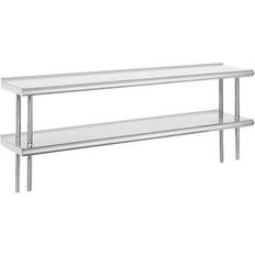 Outdoor Kitchens Advance Tabco Advance Tabco ODS-15-36R Double Deck Shelving Unit Rear Turn-Up