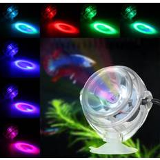 Husdjur Tomtop Jms Aquarium Waterproof LED Spotlight Submersible Light Convex Suction Cup Fish Tank