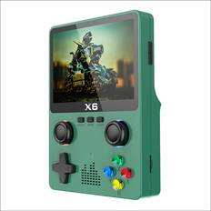 Game Consoles Tlily Portable X6 Handheld Game Player 3.5Inch IPS Screen 11 Simulators Video Game Console Gifts for Kids-Green