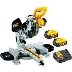 Dewalt cordless mitre saw Dewalt DCS365P2-GB 18v Cordless XR Li-Ion 184mm Mitre Saw Inc 2x 5.0Ah Batts