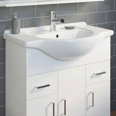 Ceramica White Gloss Semi-Recessed Basin