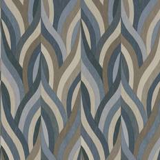 Holden Decor Holden Arabesque Blue Wallpaper