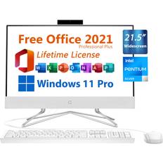 Desktop Computers HP 2024 All-in-One Desktop, 21.5" FHD, Free Microsoft Office 2021