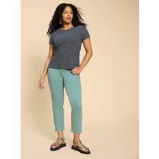 Turquoise Jeans White Stuff Blake Cropped Straight Leg Jeans