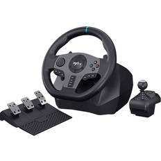 PXN Steering Wheel for PC,Racing Wheel V9 Driving Wheel 270/ 900 Degree Vibration Gaming Steering Wheel with Shifter and Pedal for PS4,PC,Xbox One,Xbox Series S/X,Nintendo Switch,PS3 V9