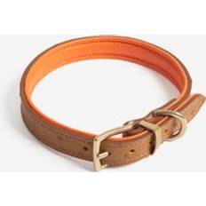 Husdjur Lords & Labradors Ostrich Leather Dog Collar Light Brown