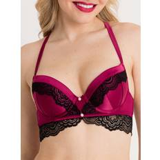 LoveHoney Satin Romance Purple Push-up Bra Purple