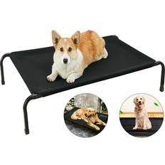 S:75*47*15CM Elevated Dog Bed Heavy Duty Pet Puppy Cat Mesh Camping Cool Cot for