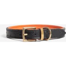Husdjur Lords & Labradors Ostrich Leather Dog Collar Black