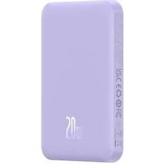 Baseus magnetic powerbank, magsafe, usb-c, 5.000mah, 20w, violett Lila