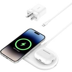 Belkin 2-in-1 Qi2 15W Magnetic Wireless Charging Pad White