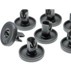 White Goods Accessories VHBW 8x Basket Roller for Dishwasher Lower Basket Tray compatible with Zanussi ZDF3010, ZDF3011, ZDF3012, ZDF302, ZDF3020 Dishwasher Diameter 40 mm