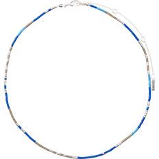 Pilgrim Blå Halsband Pilgrim Halskæde Alison Sølvbelagt Blå