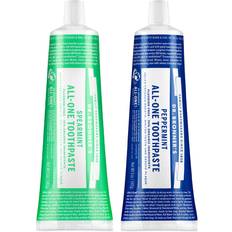 Dr. Bronners Bronner’s All-One Toothpaste Variety Pack Peppermint & Spearmint, 70% Fluoride-Free, Helps