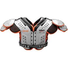 Football Schutt XV HD Adult Football Shoulder Pads Skill Positions Silver/Orange