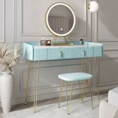 Carme Home Tokyo Glow Velvet Sensor Dressing Table