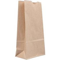 Jam Paper Kraft Lunch Bags 4.1x8x2.3 Brown 500/Box Small Plastic Bag & Foil