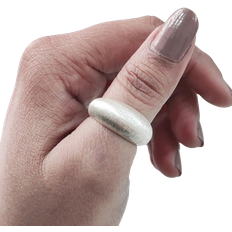 Silvering art Matte Finish Band Ring - Silver