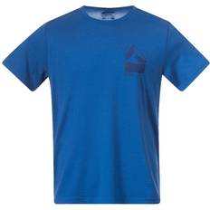 Bergans Herre T-skjorter Bergans Herren Rabot Mount Wool T-Shirt blau