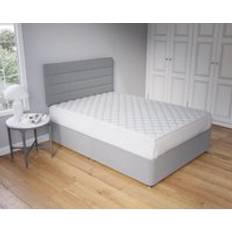 Deep Quilted Protector Microfibre Touch Mattress Cover White