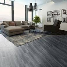 LivingAndHome Rustic Style Self-adhesive PVC Flooring Dark Grey