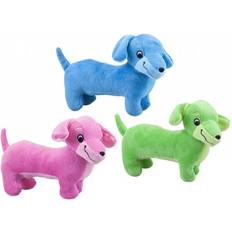 PMS Neon Sausage Dog Soft Toy Colours