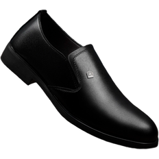 Shein Men Metal Decor Dress Loafers, Business Work Black Dress Shoes