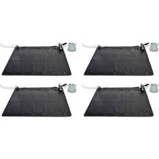Heating Intex Solar Mat Above Ground Swimming Pool Water Heater, Black 4-Pack