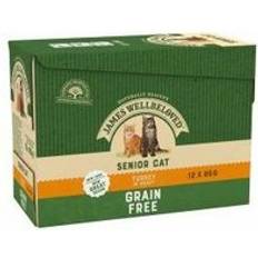 James Wellbeloved Cats Pets James Wellbeloved wellbeloved Senior Cat Grain Free Pouches with Turkey 85g