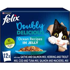 Felix Doubly Delicious Ocean Recipes Cat Food 12x100g, Pack 4